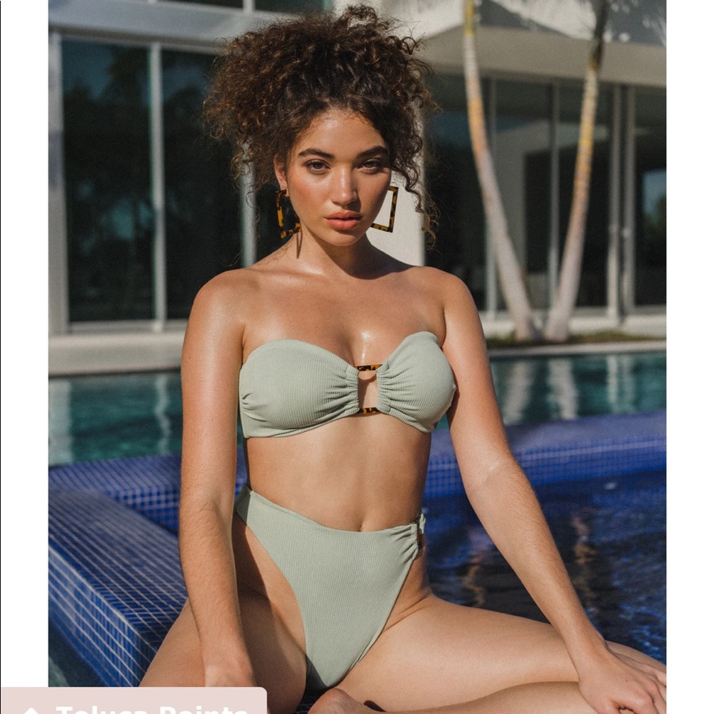 TOLUCA SWIM | NWT Juliette Top Palm Rib